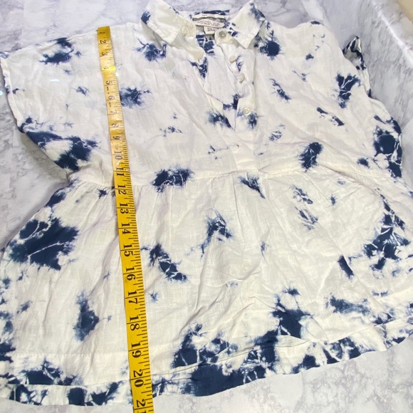 Rachel Zoe Tie Dye Babydoll Linen Top XS - Picture 6 of 8